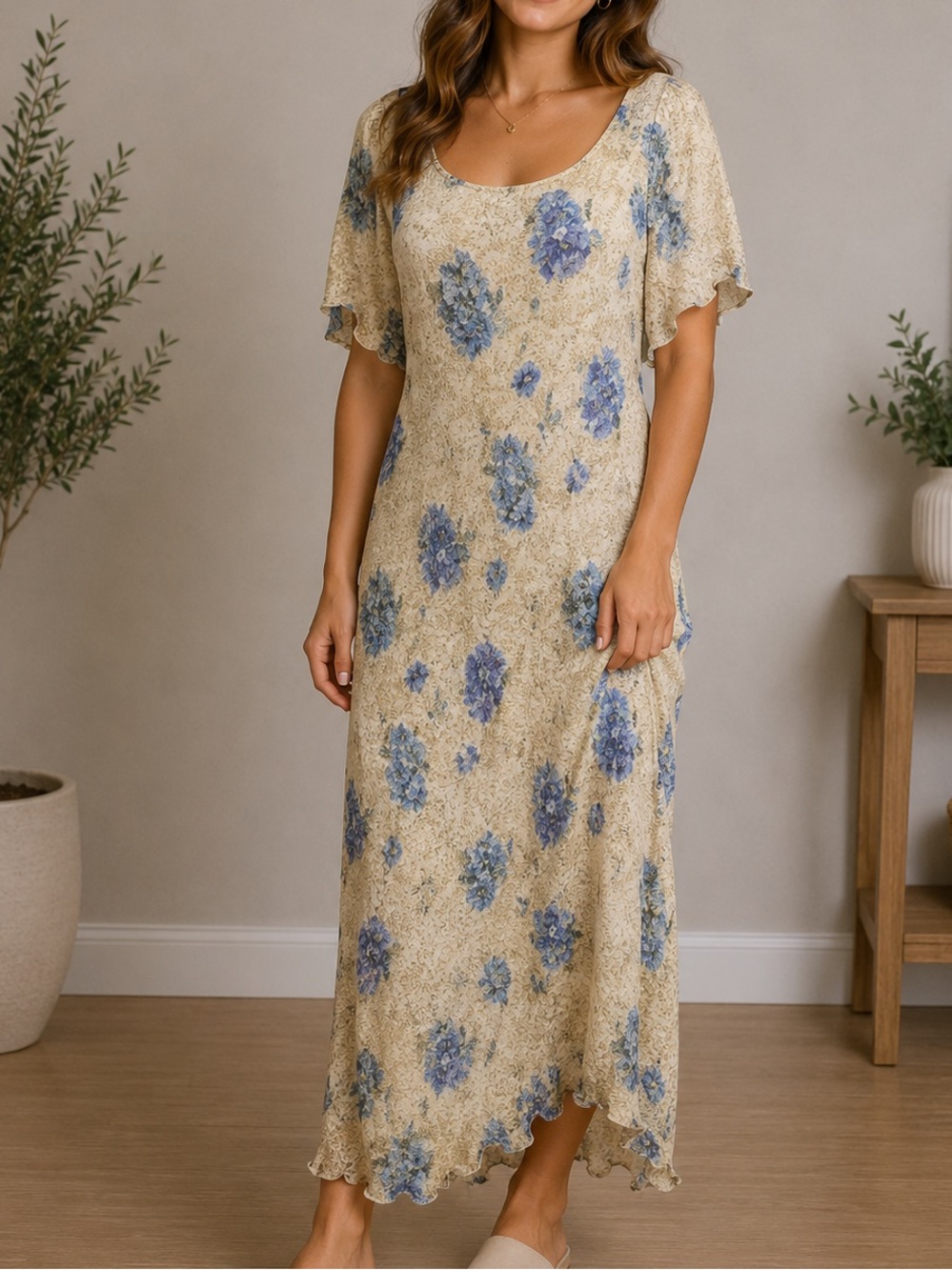 90s y2k VINTAGE RONNI NICOLE BY OUIDA SIZE 16 LONG FLORAL DRESS NWT